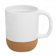 Кружка белая с пробковой подставкой, 350 мл